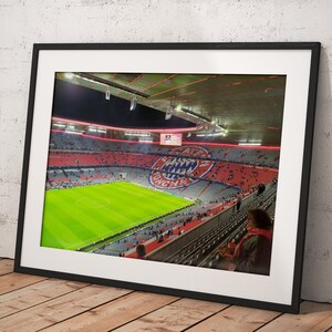 Bayern Munich, Allianz Arena, Poster Framed Room Decor, Home Decor, Movie Poster for Gift, READY TO HANG