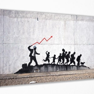Banksy Wall Art Canvas Print Decor, Canvas Print, Room Decor, Home Decor, Movie Poster for Gift, READY TO HANG