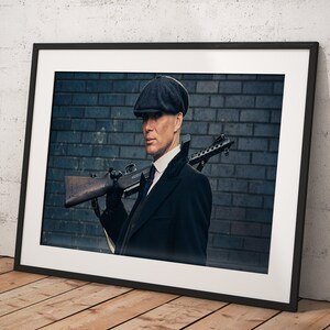 Thomas Shelby Peaky Blinders Poster Ingelijst, Print, Room Decor, Home Decor, Film Poster voor Gift, KLAAR OM OP TE HANGEN