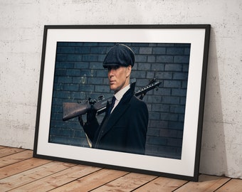 Thomas Shelby Peaky Blinders Plakat Oprawiony, Wydruk, Dekoracja Pokoju, Dekoracja Domu, Plakat Filmowy Na Prezent, GOTOWY DO POWIESZENIA