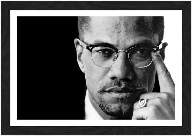 Malcolm X Poster Print Framed Wall Decor Print Room Decor Etsy