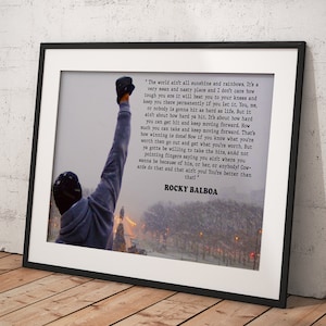 Rocky Balboa Movie, Wall Decor,   Poster Framed Room Decor, Home Decor, Movie Poster for Gift, READY TO HANG