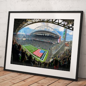 Centurylink Field Stadium, Poster Gerahmt Raum Dekor, Home Decor, Film Poster für Geschenk, BEREIT ZUM AUFHÄNGEn