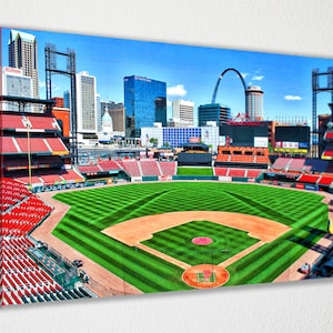 St Louis Cardinals Busch Stadium Canvas Wall Art, Wall Decor, Canvas Print, Room Decor, Home Decor, Movie Poster for Gift READY TO HANG
