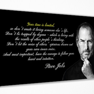 Steve Jobs Wall Art Canvas Poster Wall Art, Canvas Wall Decor, Canvas Print, Room Decor, Home Decor, Movie Poster voor Gift, KLAAR OM OP TE HANGEN