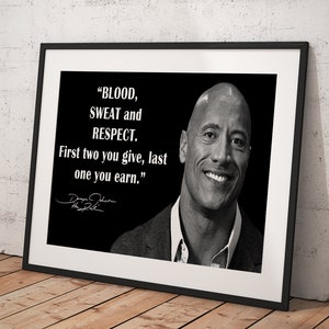 Dwayne Johnson, The Rock Wall Art Poster Framed, Wall Decor, Canvas Print, Room Decor, Home Decor, Movie Poster for Gift, READY TO HANG