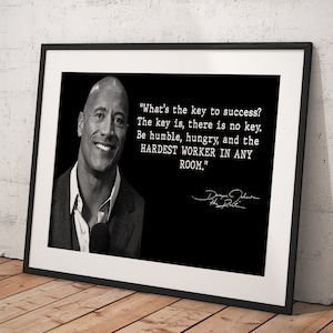 Dwayne Johnson, The Rock Wall Art Poster Framed, Wall Decor, Canvas Print, Room Decor, Home Decor, Movie Poster for Gift, READY TO HANG