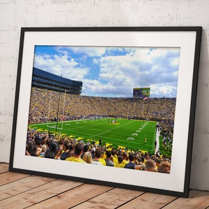 Michigan State Spartans Stadium, Poster Framed Room Decor, Home Decor, Movie Poster for Gift, READY TO HANG