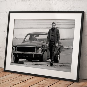 Steve Mcqueen,   Poster Framed Room Decor, Home Decor, Movie Poster for Gift, READY TO HANG