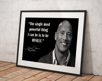 Dwayne Johnson, The Rock Wall Art Poster Framed, Wall Decor, Canvas Print, Room Decor, Home Decor, Movie Poster for Gift, READY TO HANG