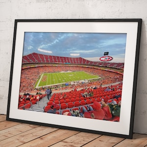 Arrowhead Stadium, Kansas City Chiefs, Poster Framed Room Decor, Home Decor, Movie Poster for Gift, READY TO HANG