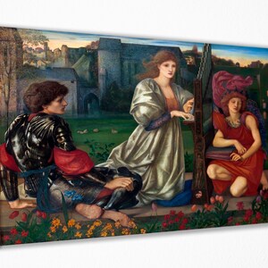 Sir Edward Burne–Jones, The Love Song, Canvas Wall Art Print | Poster Print Decor for Home & Office Decoration I Poster, READY TO HANG