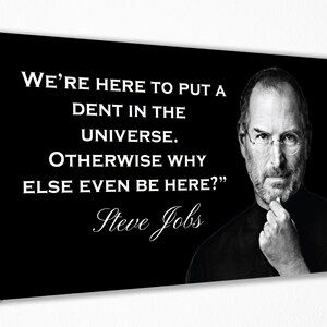 Steve Jobs motiverende citaten poster canvas muurkunst, canvas print, kamerdecor, woondecoratie, filmposter als cadeau, klaar om op te hangen