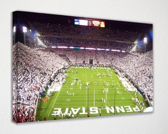 Penn State, Beaver Stadium Canvas Poster Decoración de pared, Impresión de lienzo, Decoración de la habitación, Decoración del hogar, Póster de película para regalo, LISTO PARA COLGAR