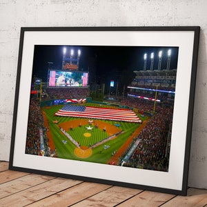 Cleveland Indians Progressive Field, Poster Framed Room Decor, Home Decor, Movie Poster for Gift, PRONTO DA APPENDERE
