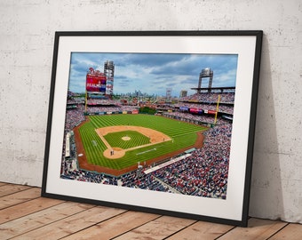 Philadelphia Phillies Citizens Bank Park Stadium, Poster Framed Room Decor, Home Decor, Movie Poster for Gift, READY TO HANG