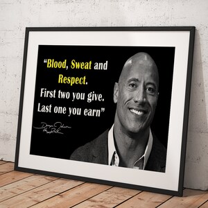 Dwayne Johnson, The Rock Wall Art Poster Framed, Wall Decor, Canvas Print, Room Decor, Home Decor, Movie Poster for Gift, READY TO HANG