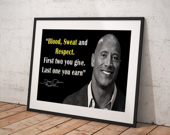 Dwayne Johnson, The Rock Wall Art Poster Framed, Wall Decor, Canvas Print, Room Decor, Home Decor, Movie Poster for Gift, READY TO HANG