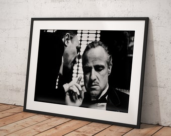 The Godfather, Marlan Brando,   Poster Framed Room Decor, Home Decor, Movie Poster for Gift, READY TO HANG