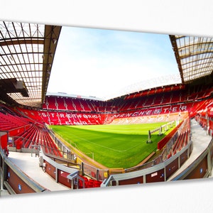 Old Trafford Stadium Poster Canvas Wall Art Decor, Wall Art Wall Decor Room Decor, Home Decor, Movie Poster for Gift READY TO HANG