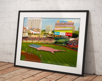 Truist Park Stadium - Atlanta Braves Stadium, Poster Framed Room Decor, Home Decor, Movie Poster for Gift, READY TO HANG