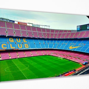 Camp Nou Stadium Canvas Wall Art Decor, Wall Art Wall Decor Room Decor, Home Decor, Movie Poster for Gift READY TO HANG