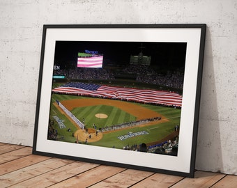 Wrigley Field Chicago Cubs, Poster Framed Room Decor, Home Decor, Movie Poster for Gift, READY TO HANG