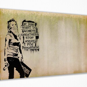 Banksy Wall Art Canvas Print Decor, Canvas Print, Room Decor, Home Decor, Movie Poster for Gift, READY TO HANG