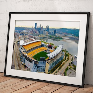 Pittsburgh Steelers Stadium Heinz Field Poster Framed Wall Art Wall Decor Room Decor, Home Decor, Movie Poster for Gift READY TO HANG