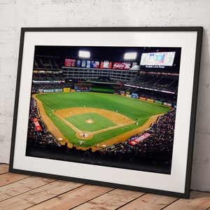 Texas Rangers Decor - Globe Life Field, Poster Framed Room Decor, Home Decor, Movie Poster for Gift, READY TO HANG