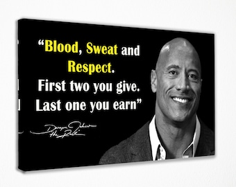 Dwayne Johnson Art Canvas Poster Wall Art Print Wall Decor, Canvas Print, Room Decor Home Decor, Movie Poster for Gift LISTO PARA COLGAR