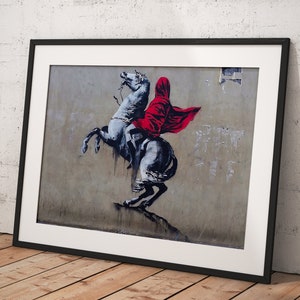 Banksy Wall Art Poster Framed, Wall Art Print, Wall Decor, Canvas Print, Room Decor, Home Decor, Movie Poster for Gift, READY TO HANG