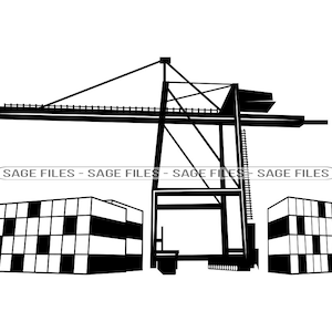 Port SVG, Port Crane Svg, Shipping Svg, Import Svg, Export Svg, Port Clipart, Port Files for Cricut, Cut Files For Silhouette, Png, Dxf