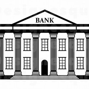 Bank SVG, Banking Svg, Money Svg, Bank Clipart, Bank Files for Cricut, Bank Cut Files For Silhouette, Png, Dxf