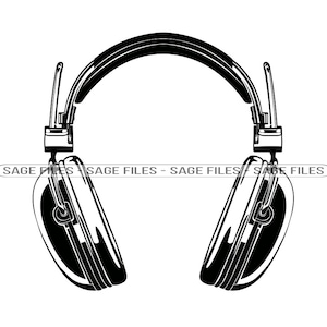 Headphones #4 SVG, Headphones SVG, Headset, Headphones Clipart, Headphones Files for Cricut, Headphones Cut Files For Silhouette, Png, Dxf