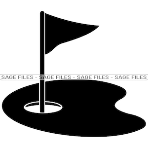 Golf Flag SVG, Golf Hole SVG, Golf Svg, Golf Flag Clipart, Golf Flag Files for Cricut, Golf Flag Cut Files For Silhouette, Png, Dxf,