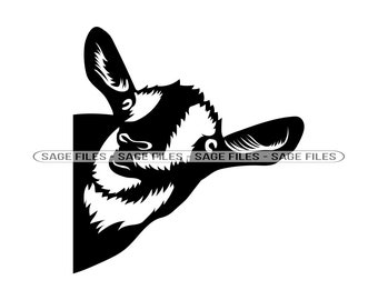 Espiando Cabra Svg, Cabra Svg, Clipart de Cabra, Arquivos de Cabra para Cricut, Arquivos de Corte de Cabra para Silhueta, Png, Dxf