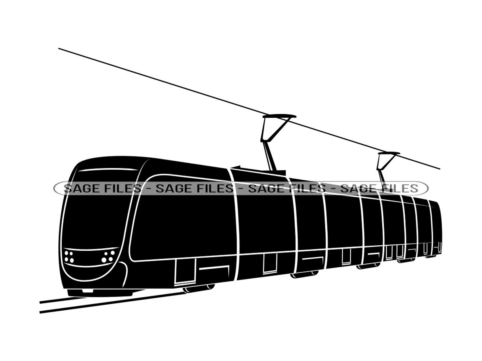 Trolleys Dxf File Trolley SVG, Light Rail Svg, Trolley Clipart, Trolley Files for Cricut ...