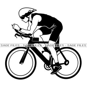 Radfahrer SVG, Fahrrad SVG, Fahrrad SVG, Fahrradfahrer SVG, Radfahrer Clipart, Fahrrad Cut Dateien für Silhouette, Dateien für Cricut, Png, Dxf