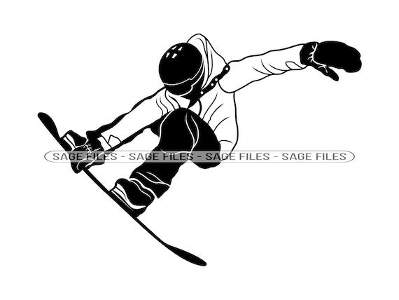 Snowboarding 2 SVG Snowboarding SVG Snowboarding Clipart - Etsy