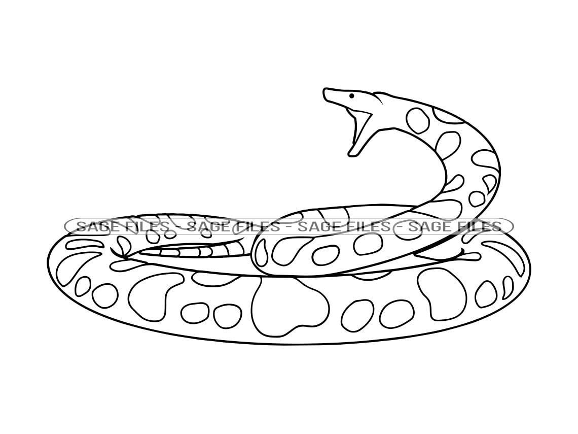 Green Snake Clipart Outline