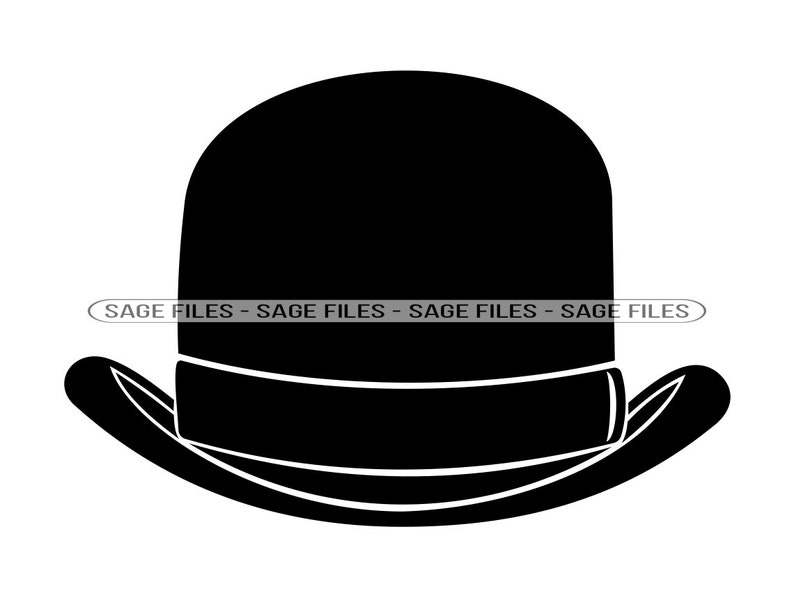 Bowler Hat 4 SVG Hat Svg Bowler Hat Clipart Bowler Hat - Etsy