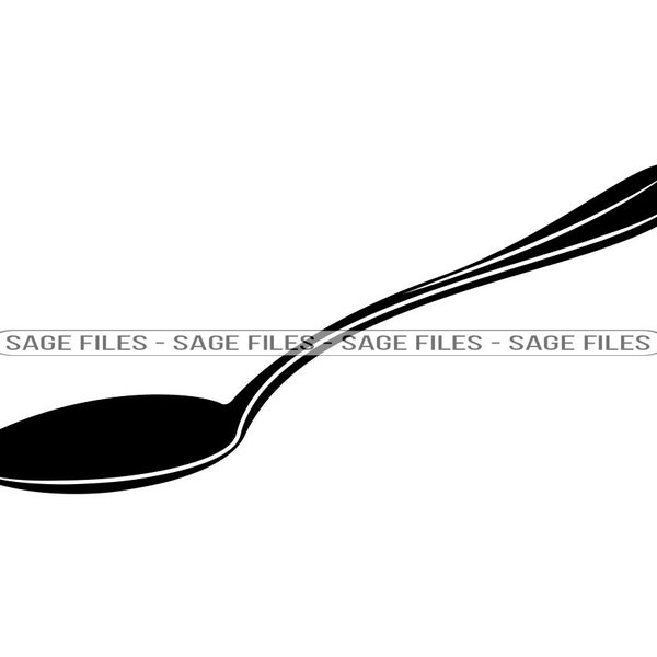 Spoon SVG, Kitchen Svg, Spoon Clipart, Spoon Files for Cricut, Spoon Cut Files For Silhouette, Png, Dxf