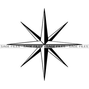North Star SVG, Polaris Svg, North Star Clipart, North Star Files for Cricut, North Star Cut Files For Silhouette, Png, Dxf