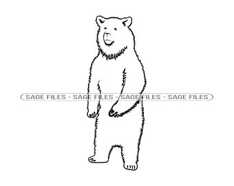 Bear Clipart-grizzly Bear Anatomy Labeled Black Outline, 56% OFF
