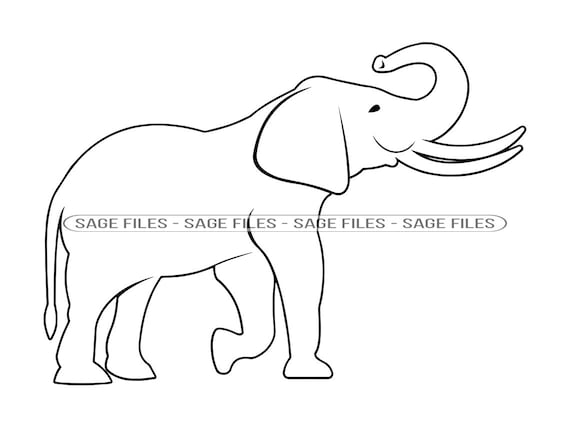 Elefant Umriss 9 SVG Elefant SVG Elefant Clipart Elefant - Etsy.de