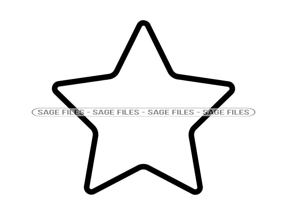 Star Outline SVG, Star SVG, Star Clipart, Star Files for Cricut, Star