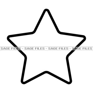 Star Outline SVG, Star SVG, Star Clipart, Star Files for Cricut, Star Cut Files For Silhouette, Png, Dxf
