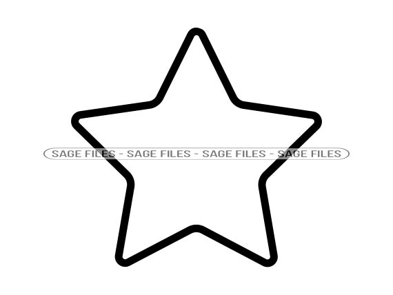 Star Outline SVG Star SVG Star Clipart Star Files for - Etsy