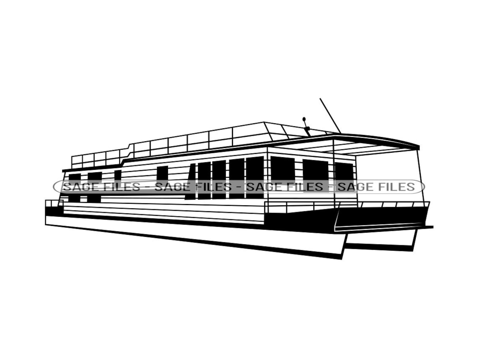 Hausboot SVG Hausboot Clipart Hausboot Dateien für Cricut Etsy Schweiz